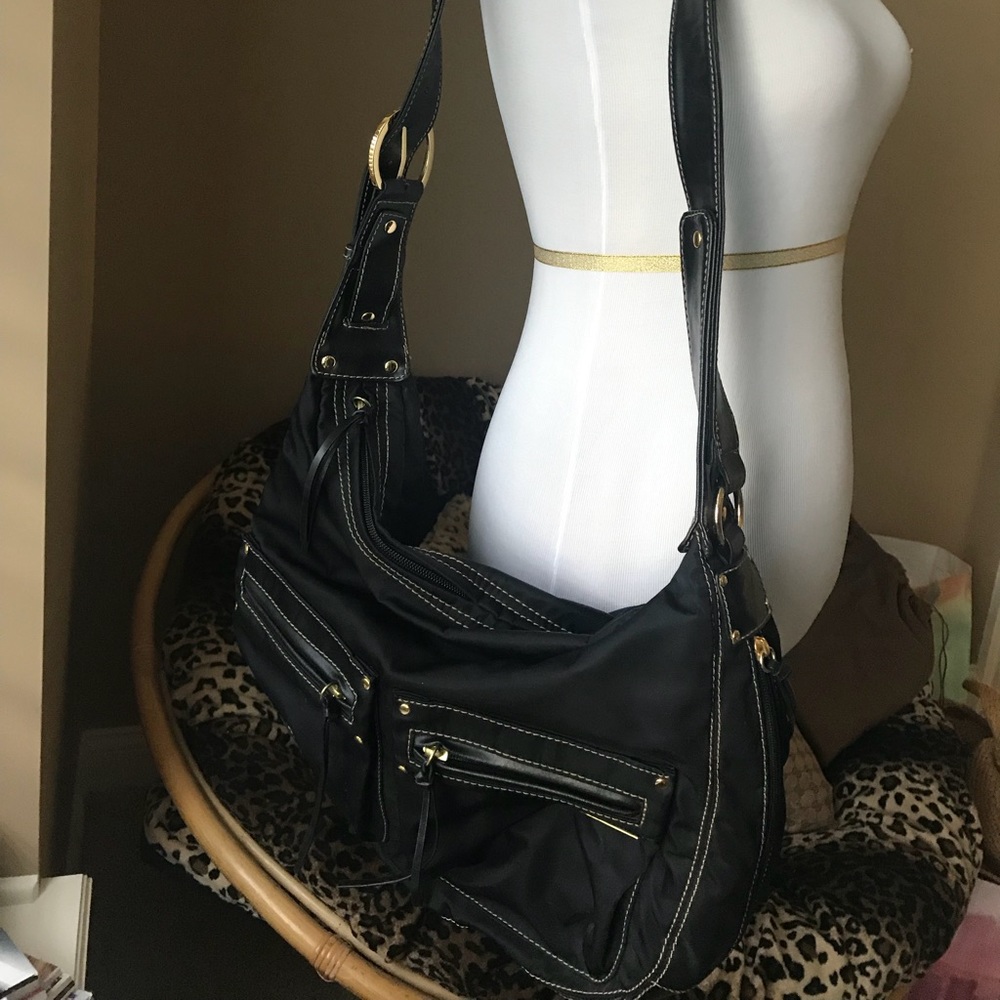 Black Emily Storksak Diaper Bag